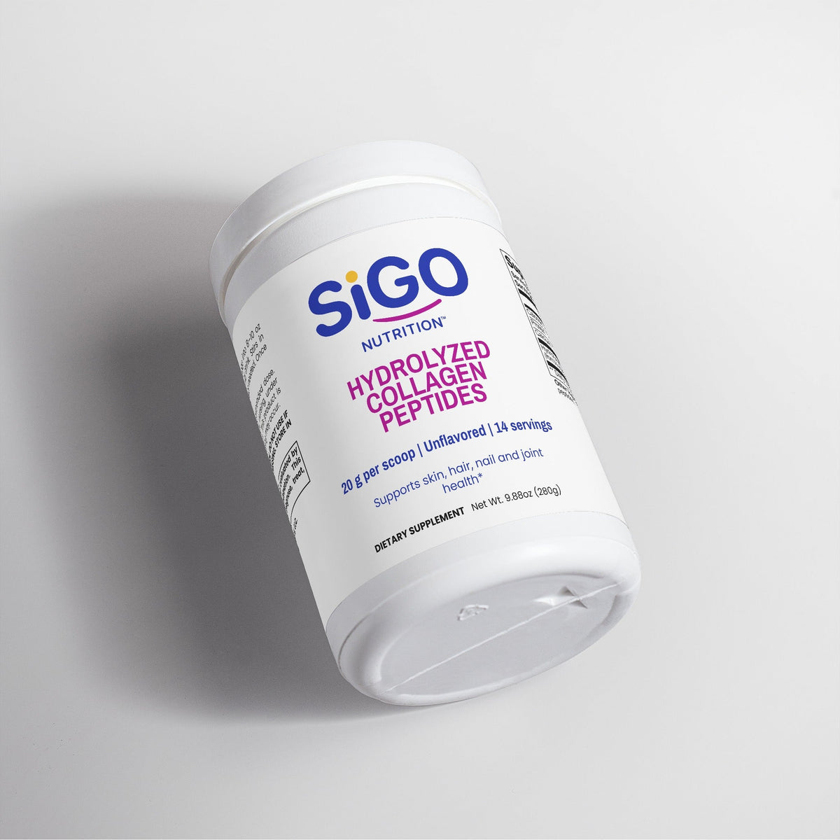 Hydrolyzed Collagen Peptides — Unflavored, 20 g per Scoop | 14 Servings