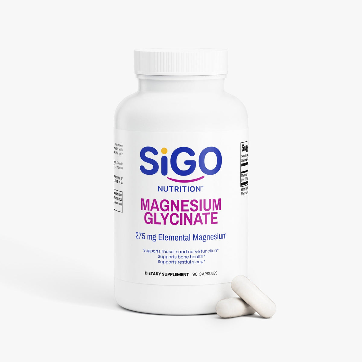 Magnesium Glycinate — 275 mg Elemental | 90 Capsules