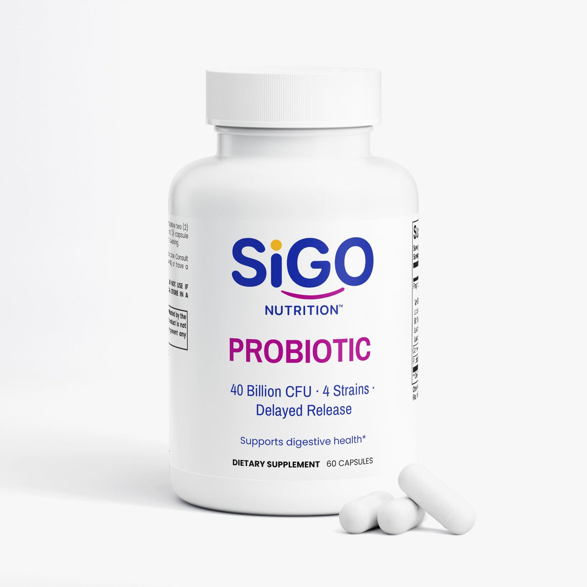 Probiotic 40 Billion CFU — 4 Strains, Delayed Release | 60 Capsules