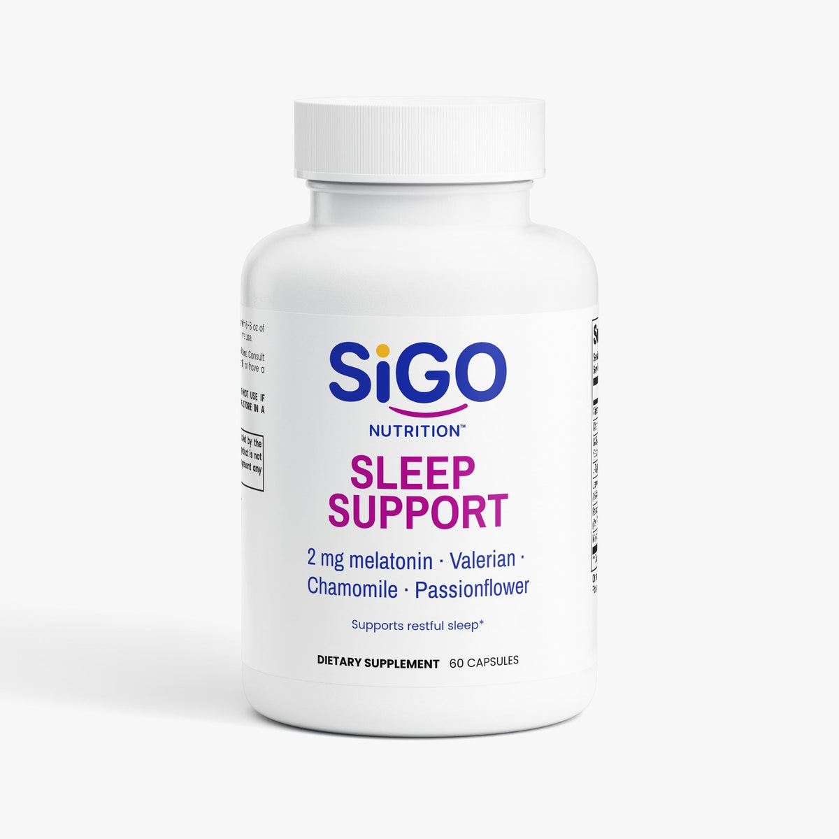 Sleep Support — 2 mg Melatonin, Valerian & Chamomile | 60 Capsules