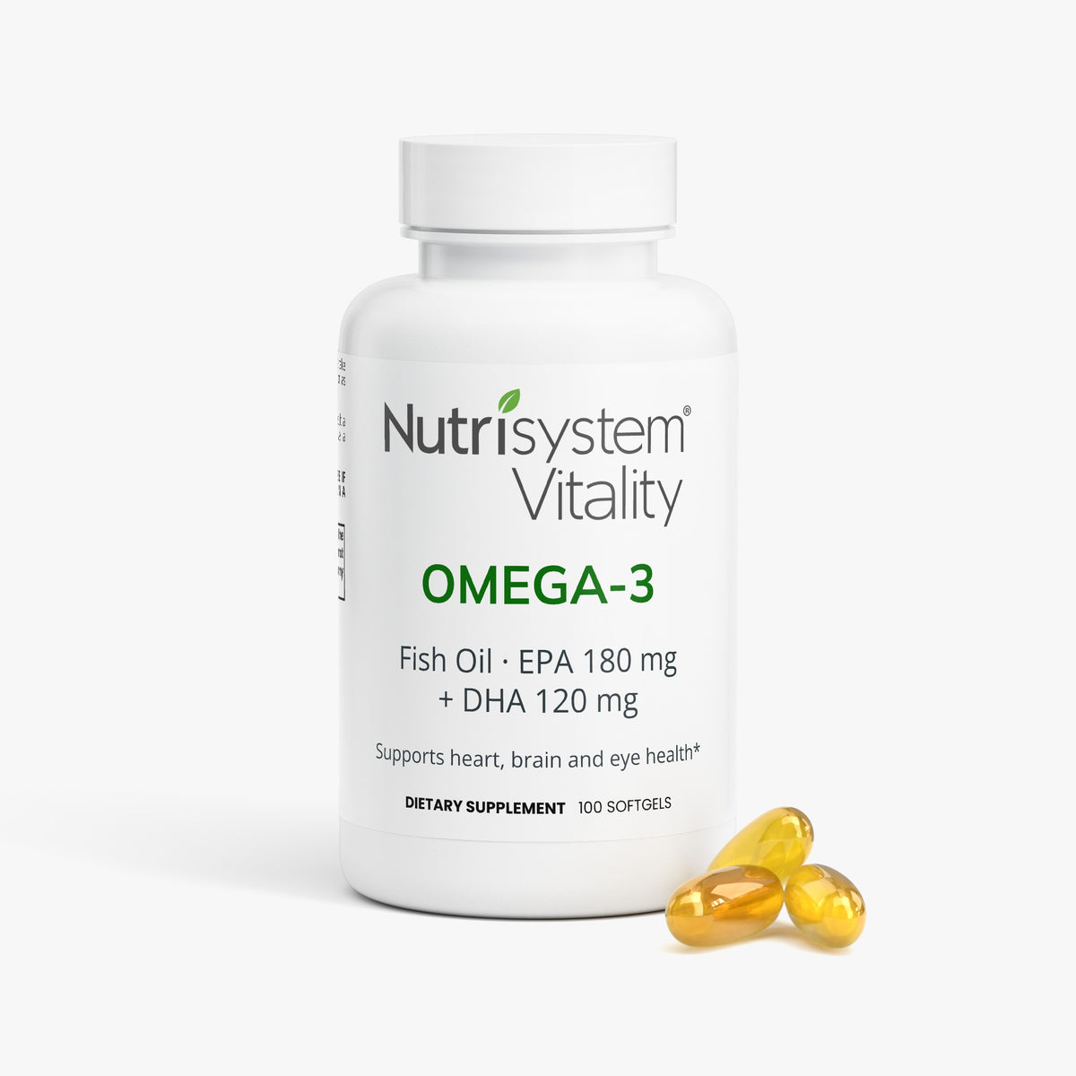 Omega-3 Fish Oil — 180 mg EPA + 120 mg DHA | 100 Softgels
