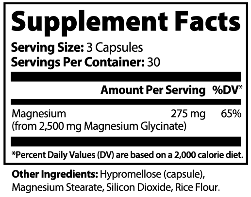 Magnesium Glycinate — 275 mg Elemental | 90 Capsules