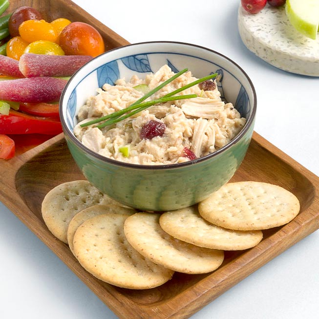 Chicken Cranberry Salad with Crackers