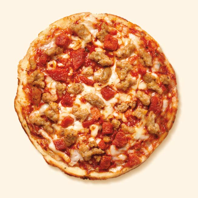 Italian Sausage and Turkey Pepperoni Pizza