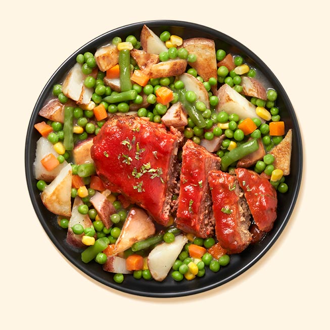 Meatloaf with Potatoes & Veggies